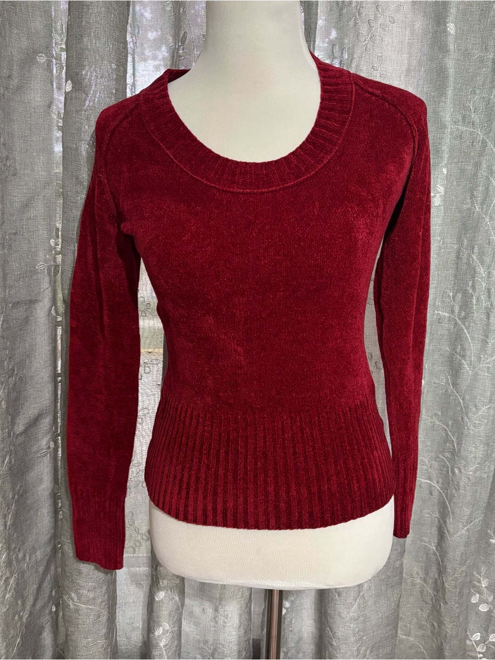 So Wear It Declare It Burgundy Crewneck Sweater